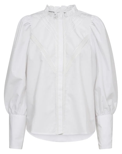 Co CC Crisp Pintuck Lace Skjorte - Co'Couture
